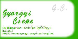 gyorgyi csepe business card